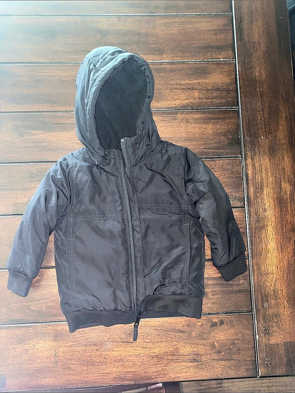 The Children's Place Kids Black Hooded Puffer Jacket